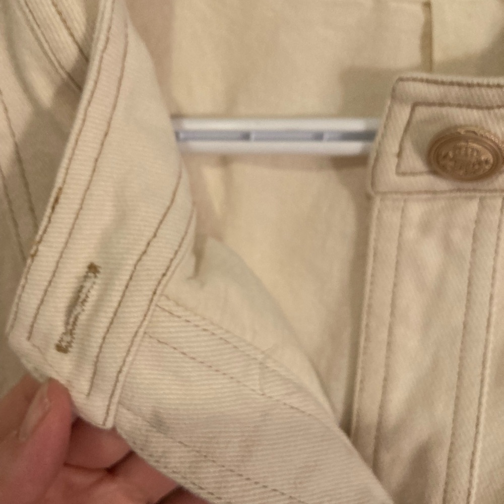 Cream Jean Jacket - Picture 7 of 8
